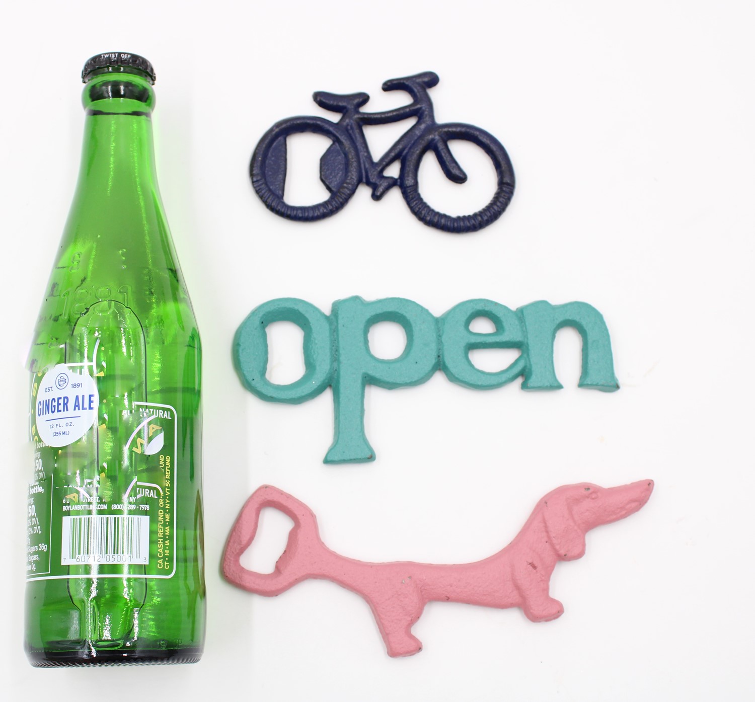 6.5x3x.25" Cast Iron Dachshund Bottle Opener, Pink HD5227