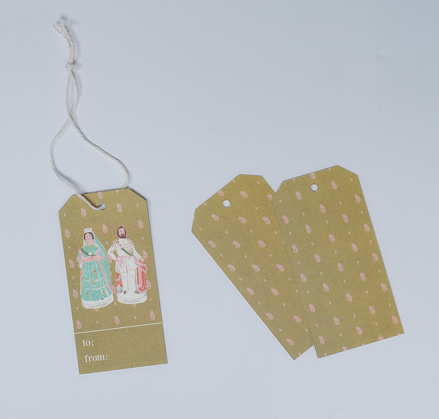 Set/10 Gift Tags, Vicky and Al ©Debi Vincent, 4.75x2.25" DV1059