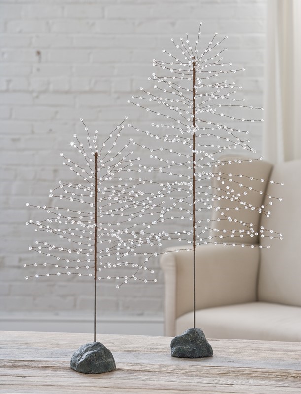 35" Jeweled Tree with Stone Base, Clear, Large JM84290