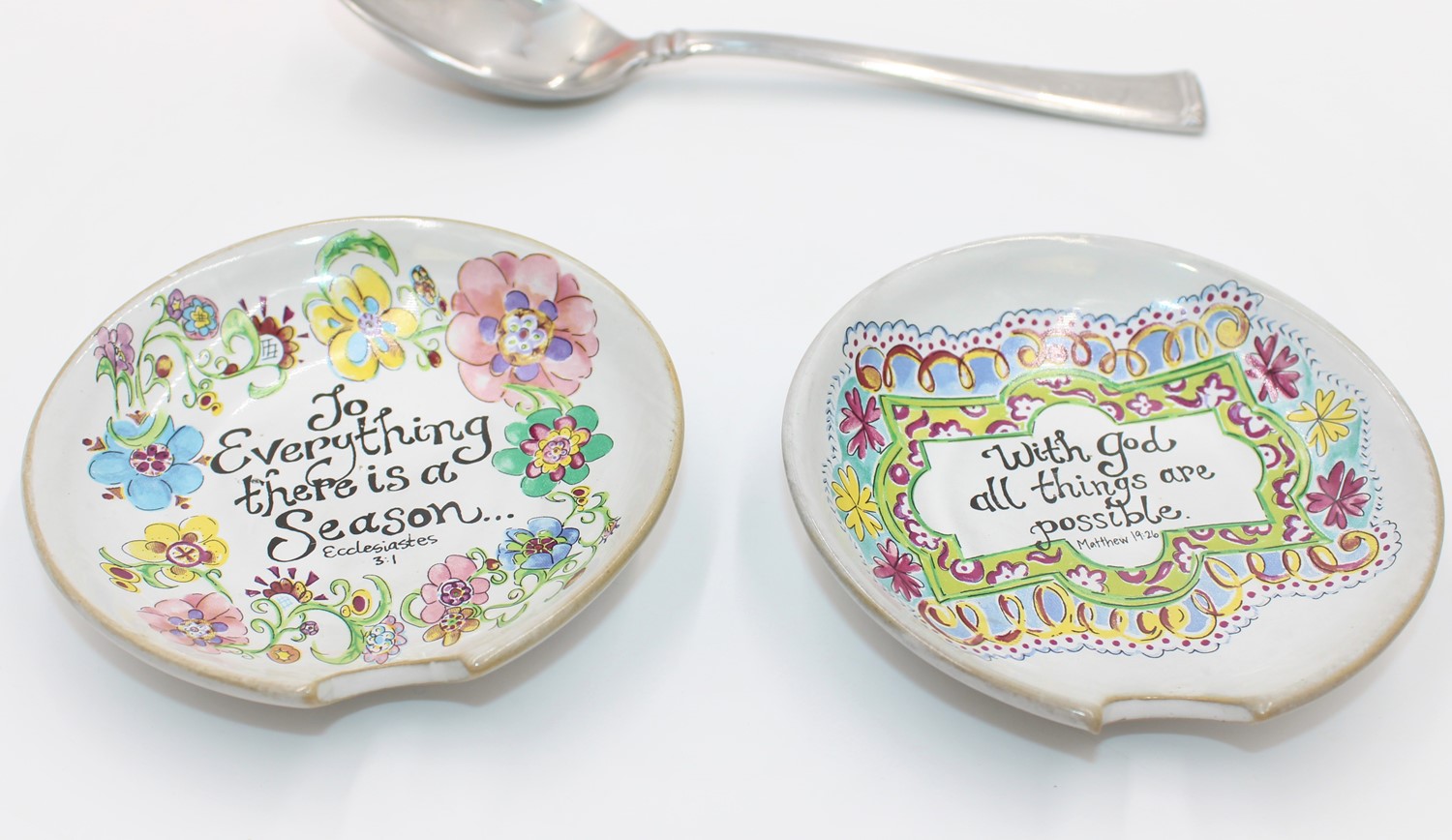 4" Ceramic Spoon Rest, 2 Assorted ©The Glory Bee CB2142A