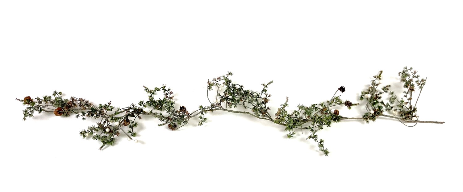 56" Woodland Garland, Pinecones White Berries TCX2143