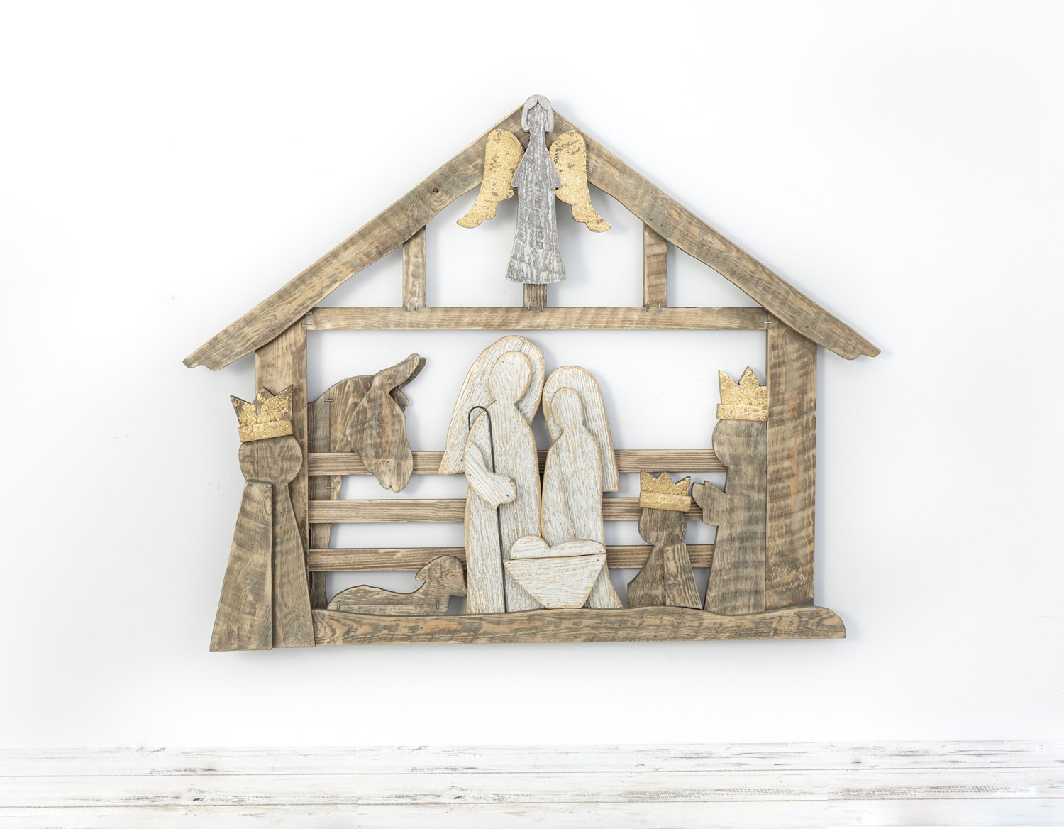 31x24" Layered Nativity Wall Décor, Tricolor CM5121