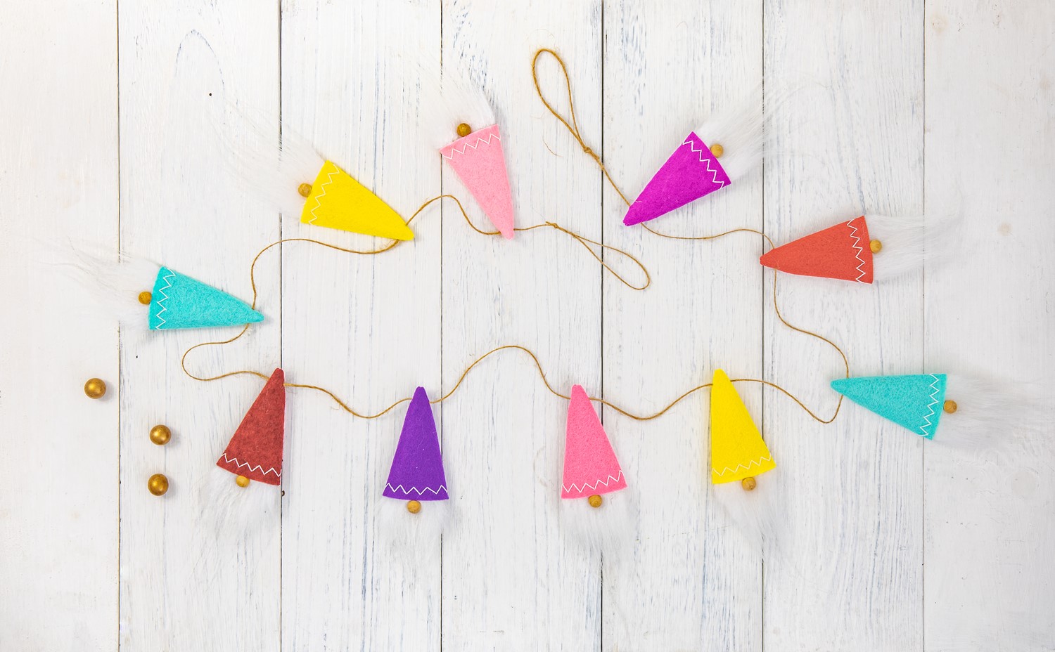 59" Felt Gnome Garland, Multicolor CM5582