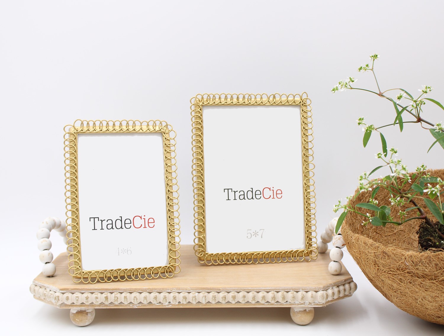 5.5x7.5" Gold Wire Photo Frame, 5x7 HD7009