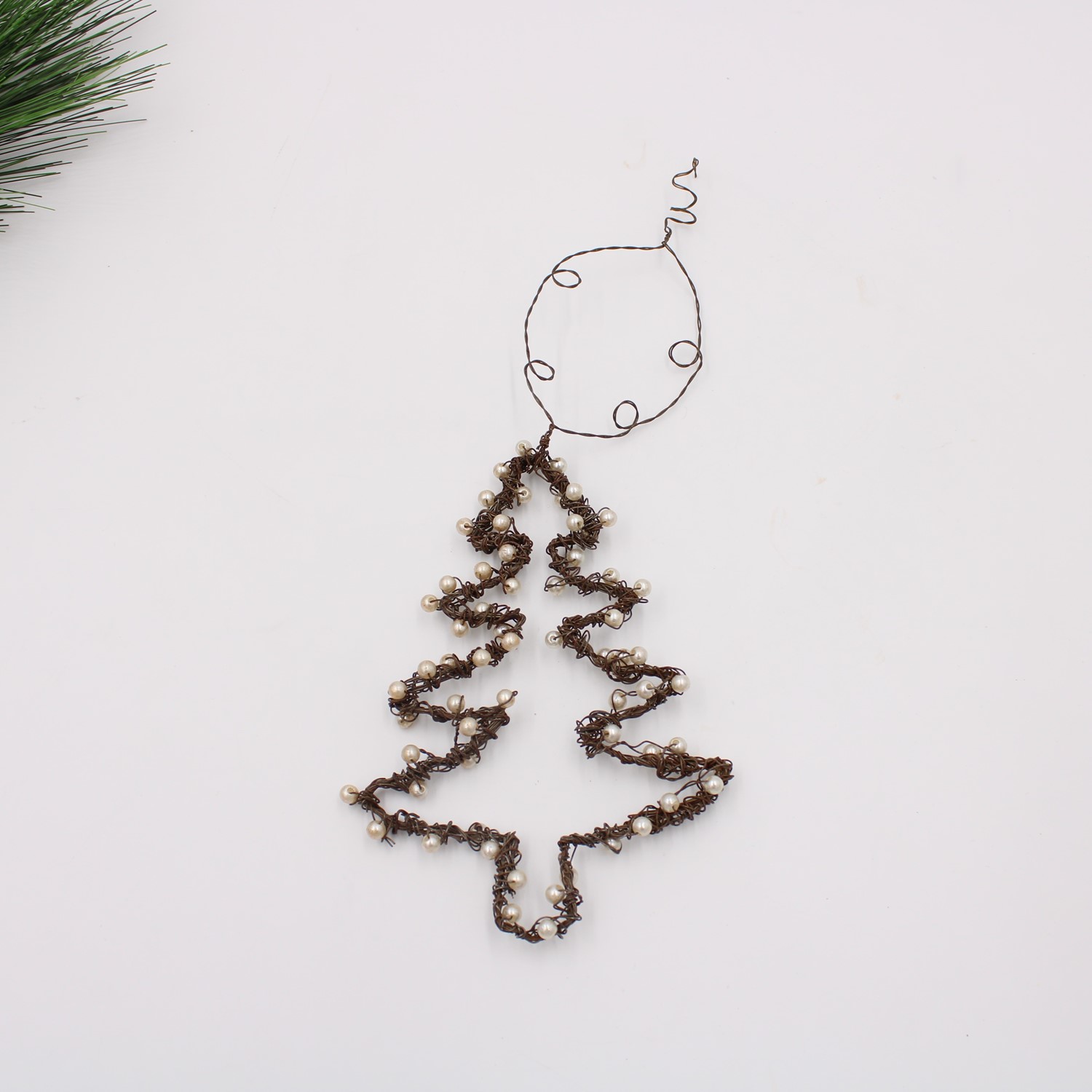 6" Wire Tree with Pearls, Ornament JM92037