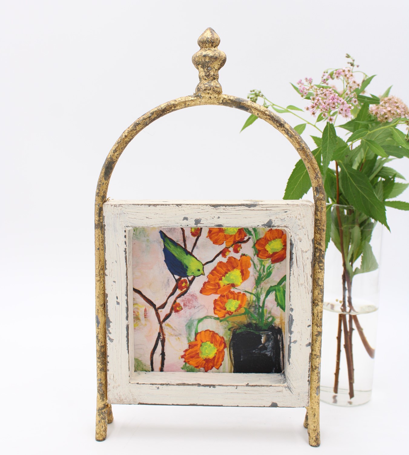 6x10" Framed Wood Art on Metal Stand with Finial ©Tawnya Norton TN1510