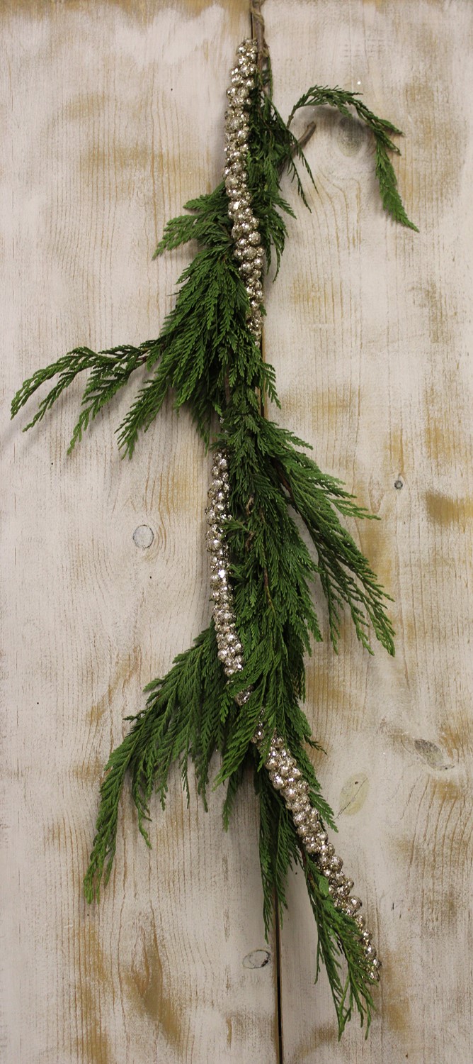 40" Champagne Glitter Berry Rope Garland CM1046