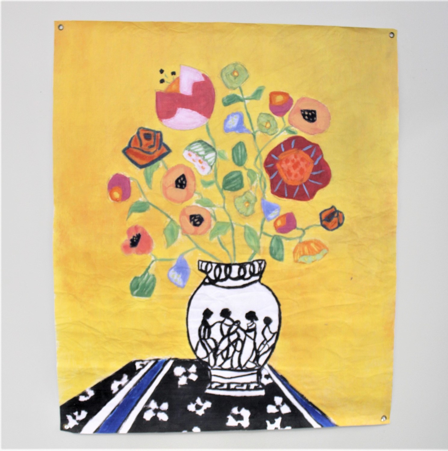 38x46" Art Paper, Modern Vase on Table with Poppies ©Tawnya Norton TN2124