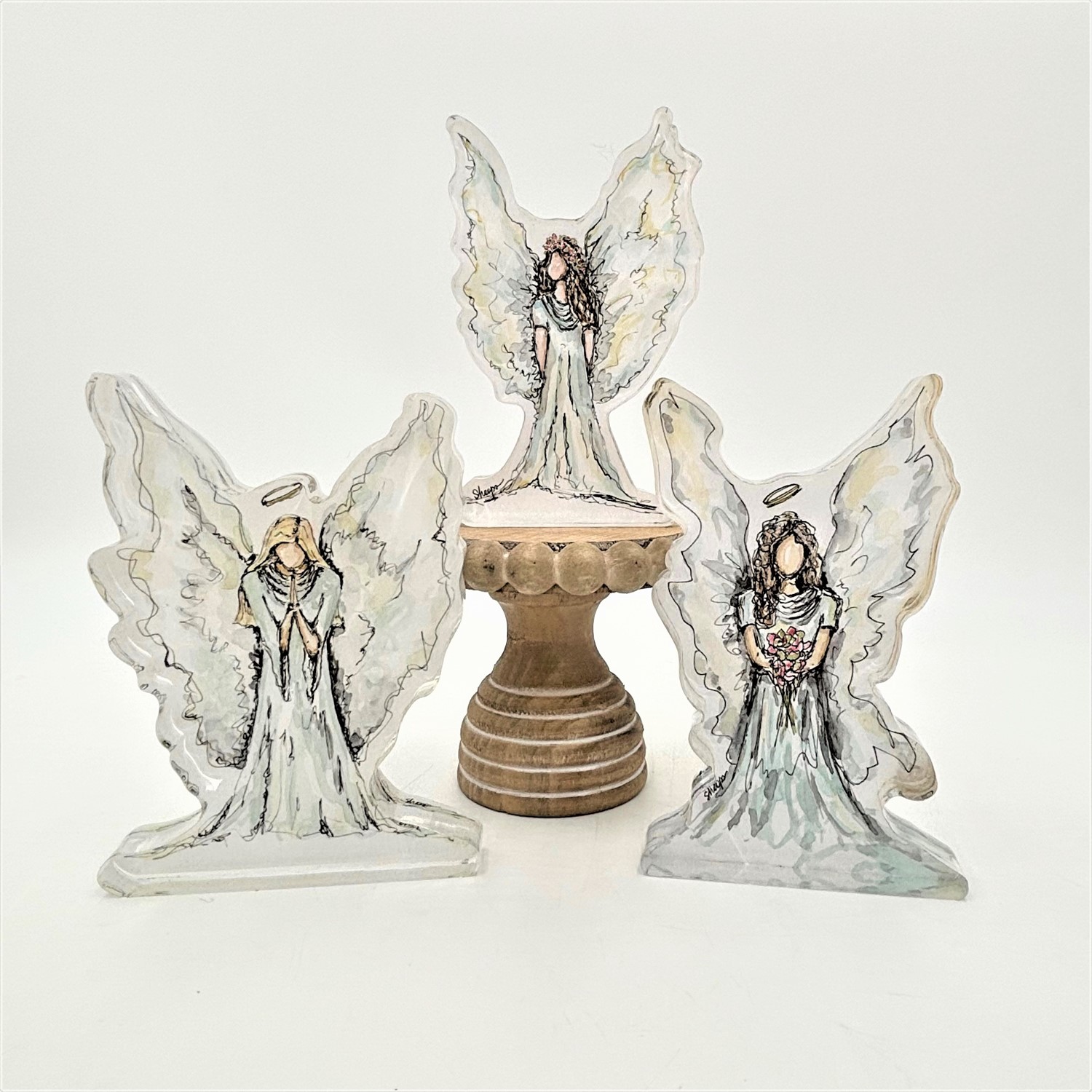 6" Cutout Acrylic Angels, 3 assorted ©Dana Shoops DS3016A