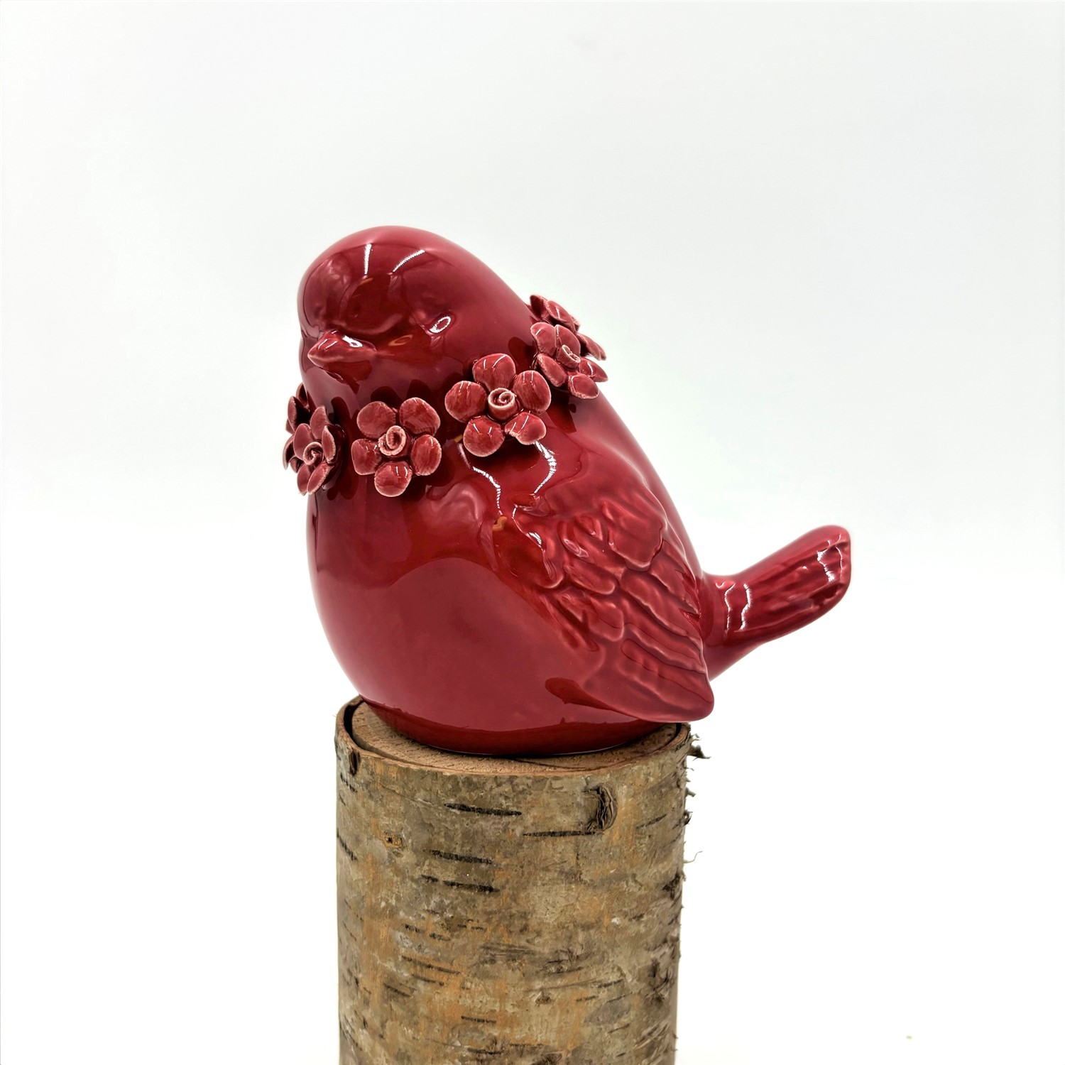 3x3.5x4" Ceramic Bird, Red HD7224