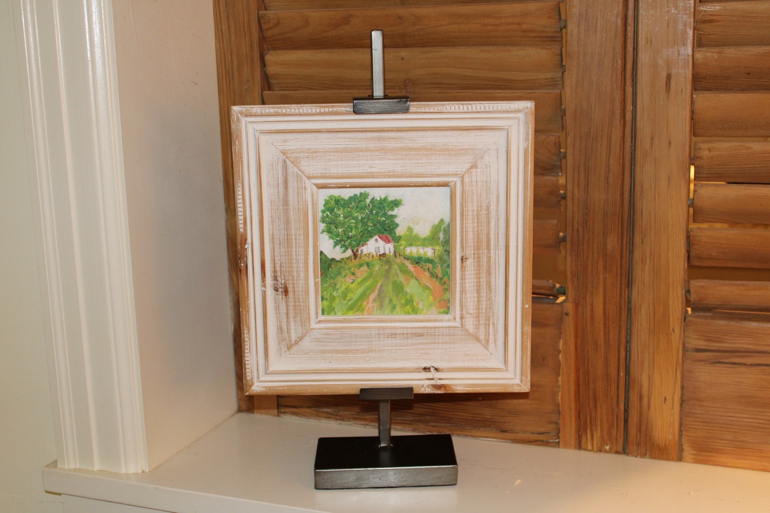5.5x3.4x16.5" Metal Artist's Easel Tabletop Frame / Stand, Bronze Finish HD7241