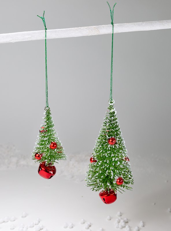 6" Tree with Red Bell Ornament CM4385