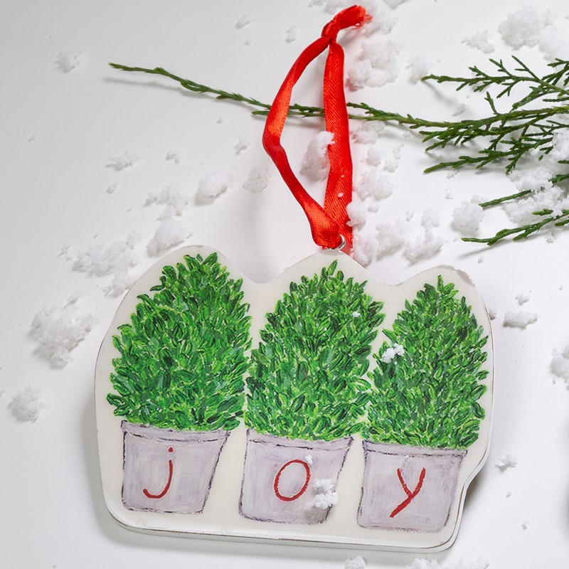 5" Glazed MDF Joy Ornament ©Tawnya Norton TN1086