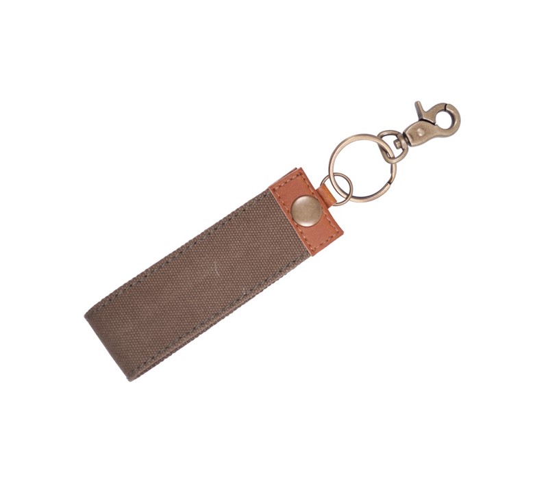 8" Canvas Loop Key Chain, Olive CDKC013