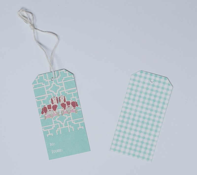 Set/10 Gift Tags, Staffy ©Debi Vincent, 4.75x2.25" DV1058