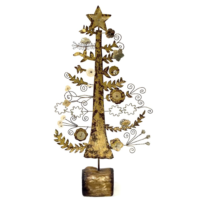 12" Gold Gilded Tree with Embellishments JM85960