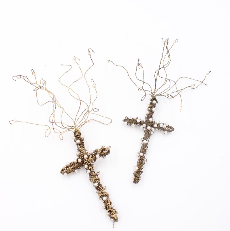 11" Pearl Cross, 2 Assorted JM92013A