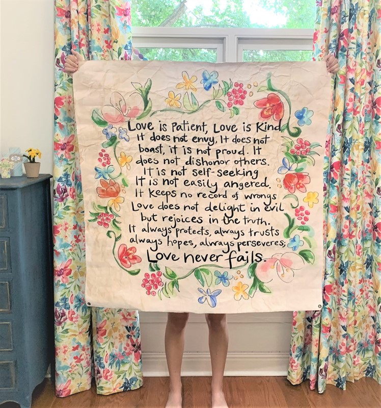 46x46" Art Paper, Love is Patient ©The Glory Bee CB2127