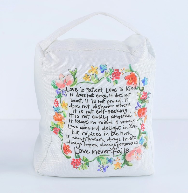 5x8" Door Stop, Love is Patient ©The Glory Bee CB2144