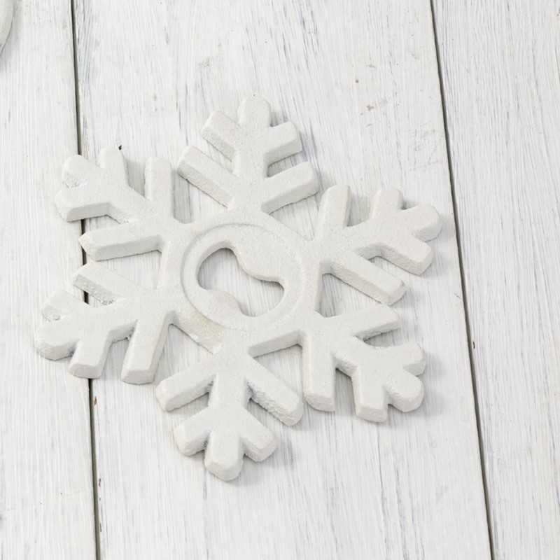 5.5" Cast Iron Snowflake Bottle Opener CM5576