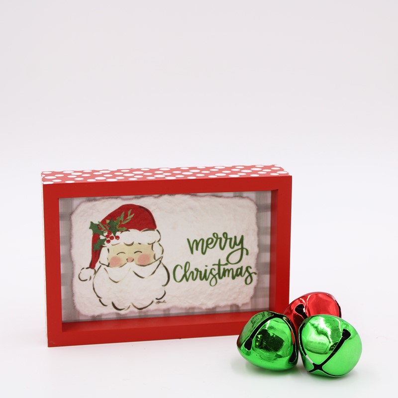 6x4" MDF/Paper Printed Merry Christmas Santa Box Sign ©Haley Bush HBX1061