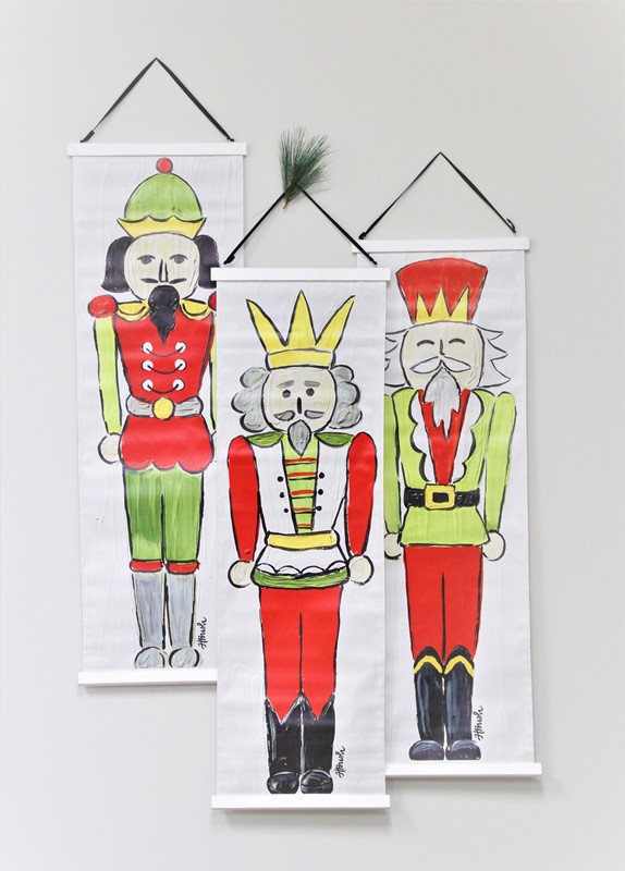 15.75x47" Banner, Nutcracker, 3 Assorted ©Haley Bush HBX1084A