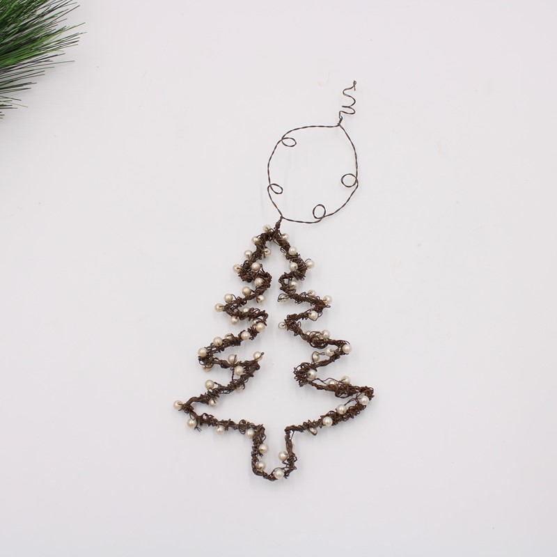 6" Wire Tree with Pearls, Ornament JM92037