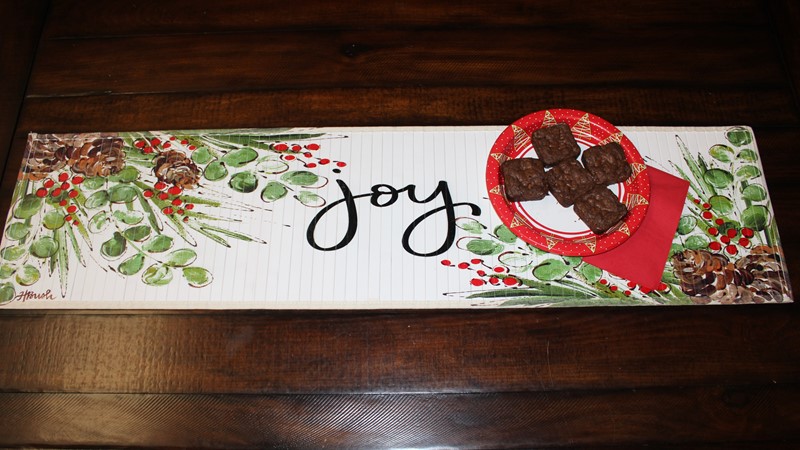 47.25x12" Bamboo Table Runner, Evergreen Joy ©Haley Bush HBX1243