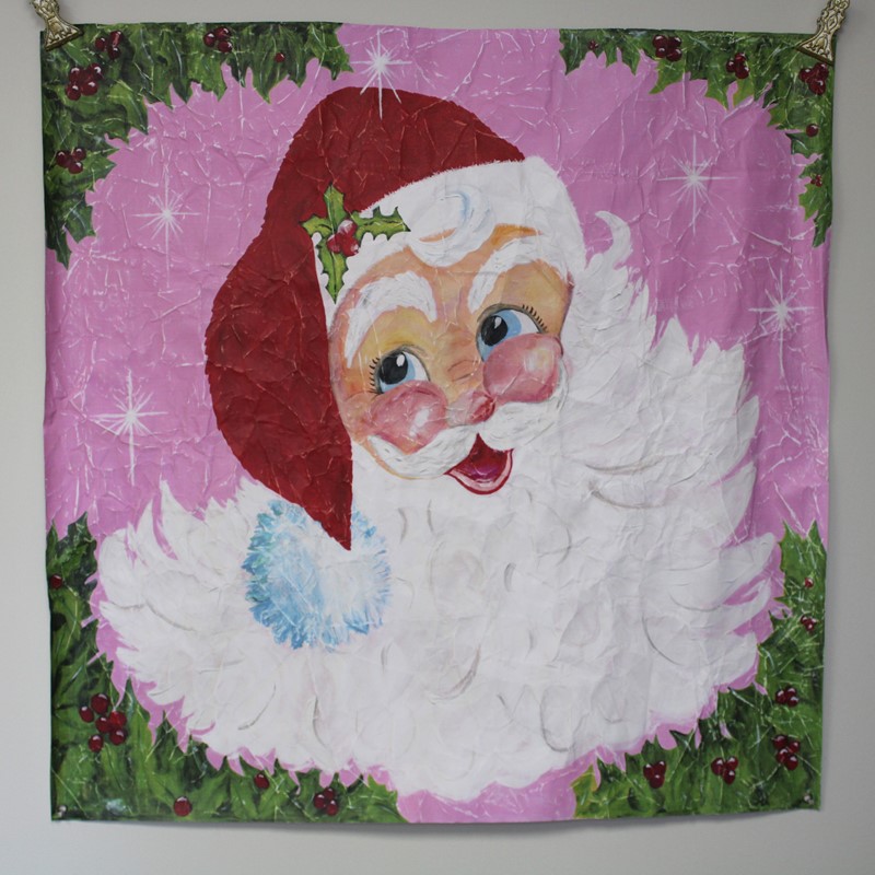 46x46" Art Paper, Jolly Santa Face ©Cyta Art CHX0002