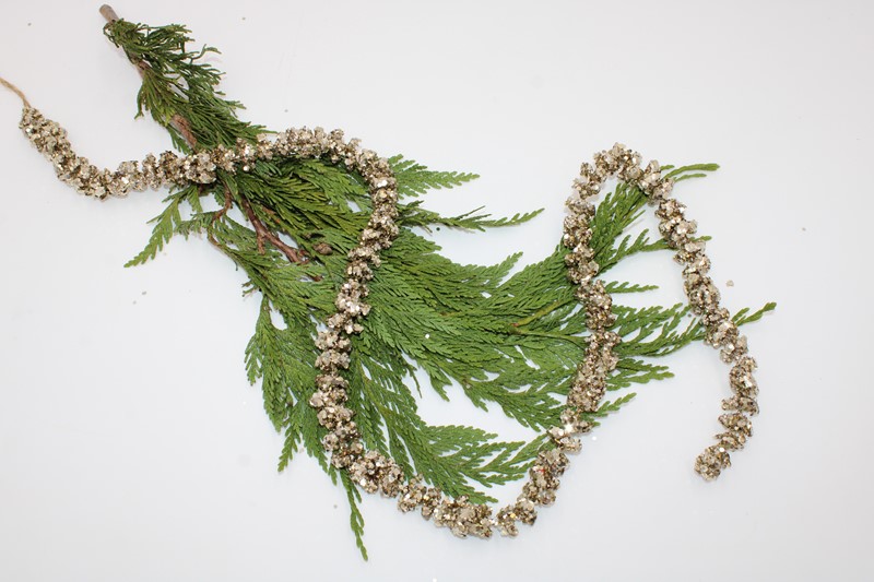 40" Champagne Glitter Rope Garland CM1045