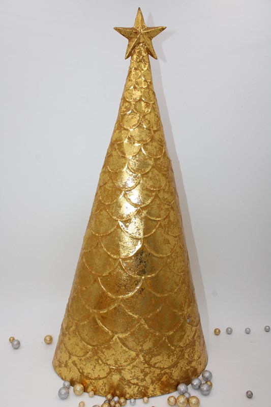 11x8x24" Grande Gold Leaf Tree, Scallop Pattern JM9320