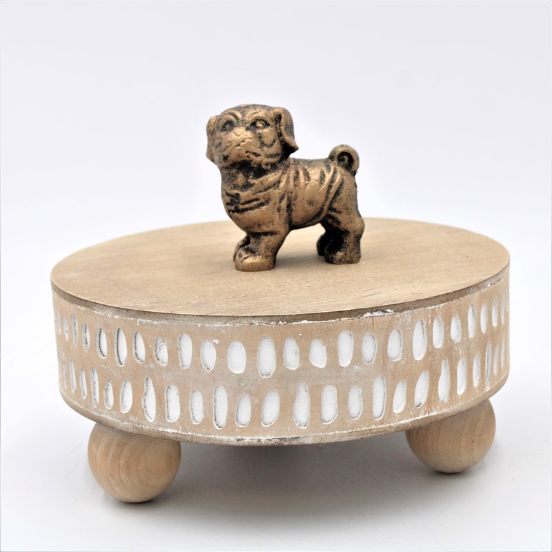 2.4x1.4x3" Cast Iron Bulldog, Antique Gold HD7107