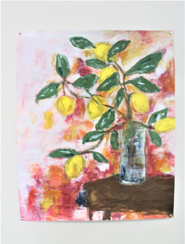 38x46" Art Paper, Lemon Branches In Vase ©Tawnya Norton TN2123