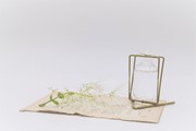 3.5" Metal Stand with Glass Vase, Gold HD206G View 2