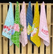 27x27" Cotton Tea Towel with Loop, Vicky and Al ©Debi Vincent DV1085 View 2