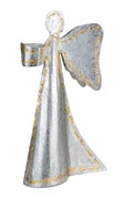 18" Silver Baroque Angel with Glass, Large JM17820 View 2