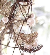 6" Wire Snowflake Angel with Pearls, Ornament JM86540 View 2