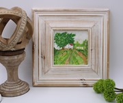 10.5x10.5x.5" Wood Framed Farmhouse Landscape ©Tawnya Norton, 3" wood frame TN2017 View 2