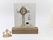 6x6.75x1.5" He Has Risen Table Sign ©Tawnya Norton TN2034 View 2
