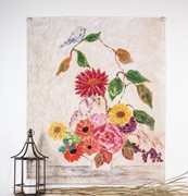 38x46" Art Paper, Floral with Bird ©Tawnya Norton TN2021 View 2