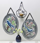8x13" Metal and Wood Bird Wall Sconce, USE LED CANDLE ONLY HD6388 View 2
