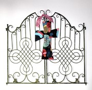 14x24" Handpainted Door Decor, Abstract Cross ©Jill Alford JA1004 View 2
