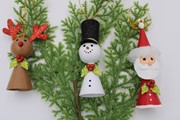 3.75" Metal Ornament, Deer/Santa/Snowman, 3 assorted CM1018A View 2