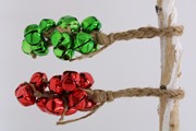 3.5x8.25" Metallic Jingle Bell Cluster Ornament, Red/Green, 2 assorted CM1038A View 2