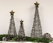 Set/3 Vintage Wire Trees w/ Beads 10.25,14.5,19" JM9342S View 2