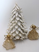 4x3.5" Sinamay Angel Ornament, Gold Glitter w/ Star CM1224 View 2