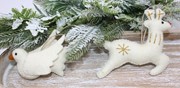 5x5" Handmade Wool Deer Ornament CM1325 View 2