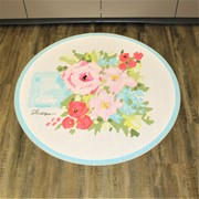 36" Round Bamboo Mat, Bright Floral in Vase ©Dana Shoops DS3002 View 2