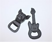 2x5" Cast Iron Guitar Bottle Opener, Black HD7116 View 2
