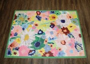 47x35" Bamboo Mat, Flower Power Abstract Floral ©Tawnya Norton TN2113 View 2